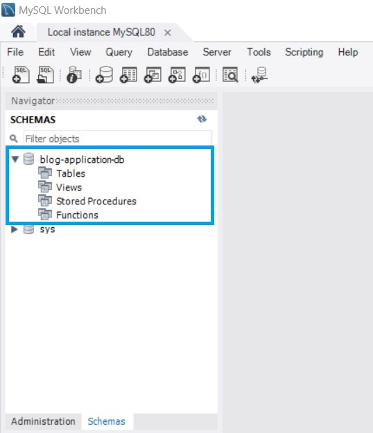 MySQL Workbench Database Schema