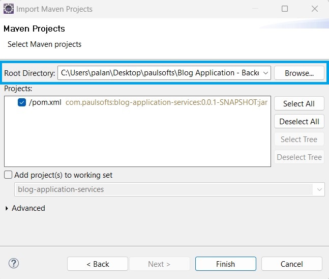 Import Maven Project