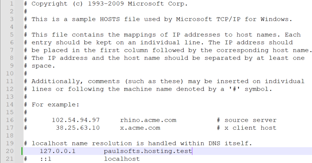 How to change localhost address